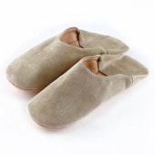 メンズ スエード バブーシュ ベージュ