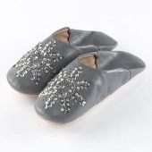 パステルスパンコール バブーシュ グレー