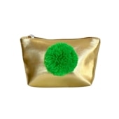 マルポンポンミニポーチ　ゴールド