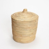 蓋つき　筒型小物入れ L