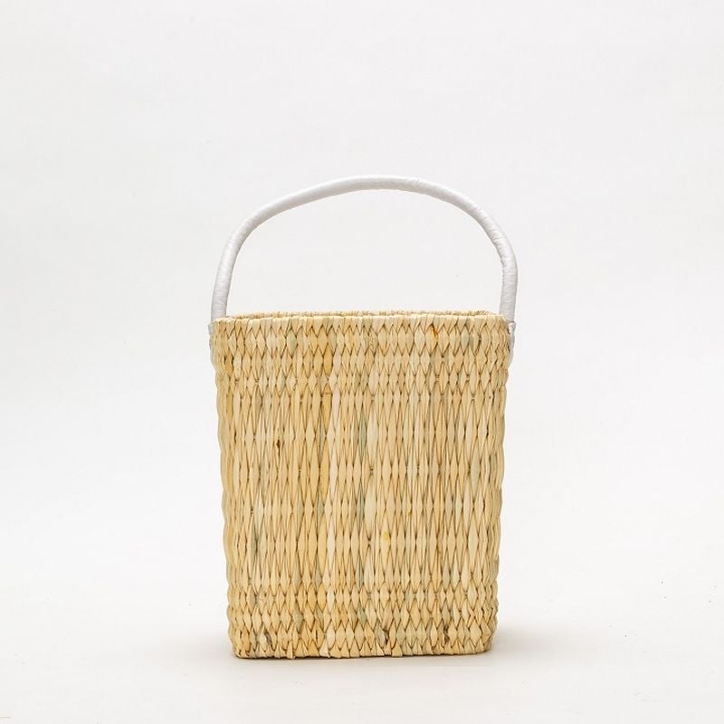 ストローワンハンドルバスケットS　ホワイト