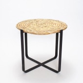 アイアンラウンドテーブルL　ブラック