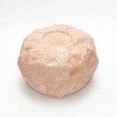 レザーステッチプフS　ナチュラル