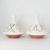 【モロッコ3大陶器/サフィ】セラミックタジン 　グレー