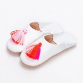 MIXタッセル バブーシュ　ピンク