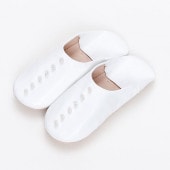 ボタン バブーシュ　ホワイト