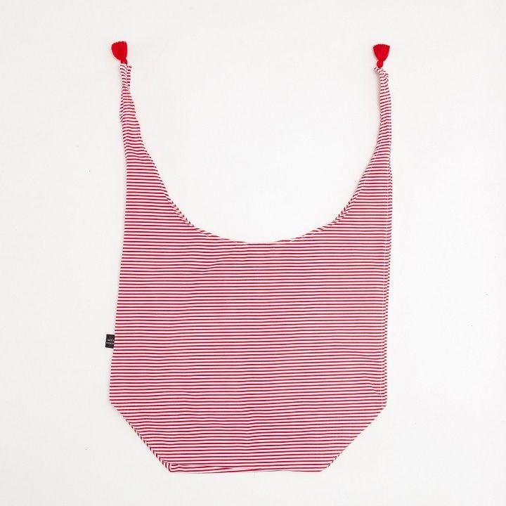 ボーダー柄巾着