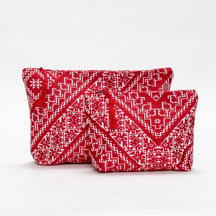 フェズ柄ポーチ　レッド