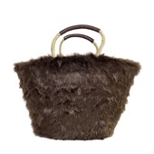 エコファーバスケットL　ブラウン