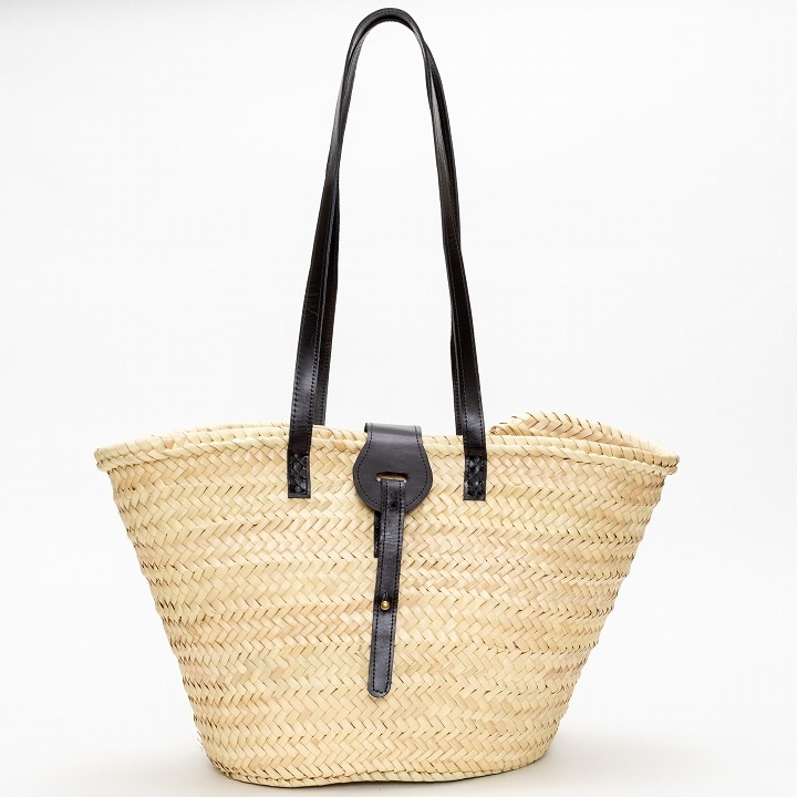 レザーベルトバスケットLL ブラック