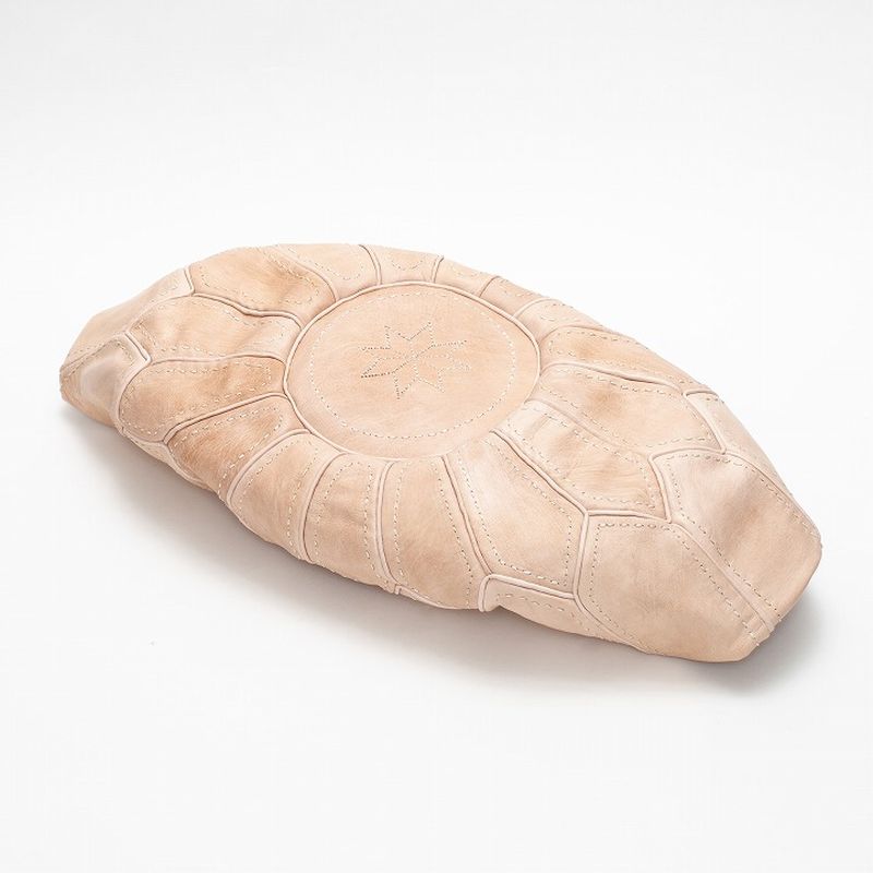 レザーステッチプフL ナチュラル