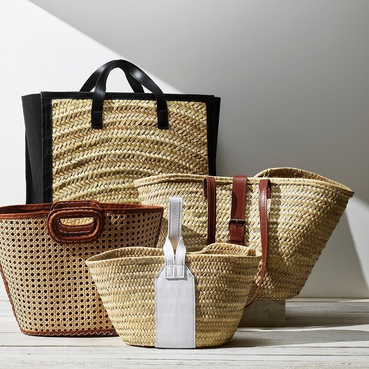 ロングレザーベルトバスケットL　キャメル