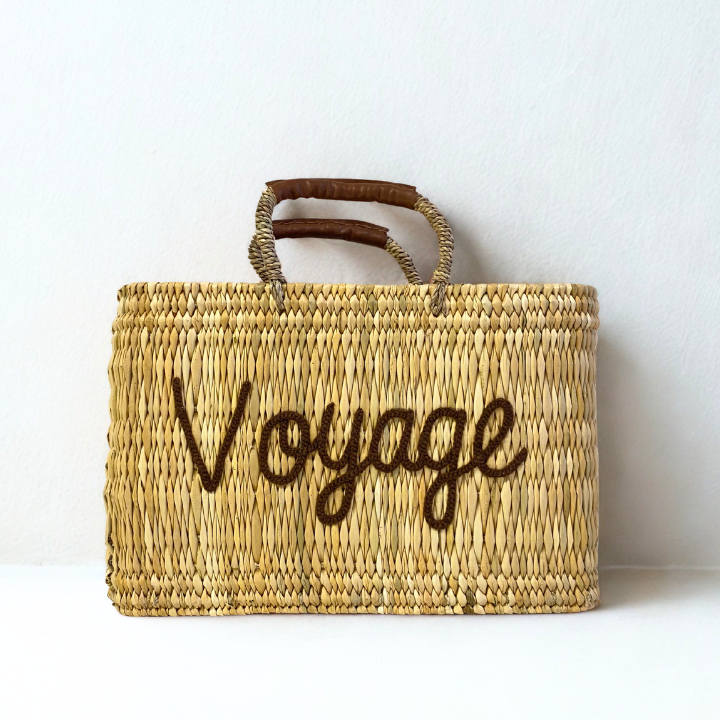 メッセージスクエアバスケット Voyage キャメル
