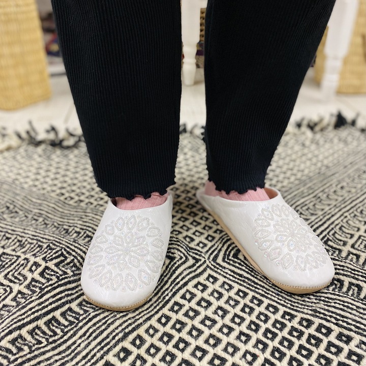 スパンコール バブーシュ クリア