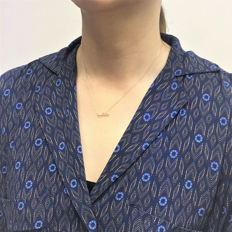 mikia × Fatima Morocco　ホッブ ワンポイントダイヤネックレス