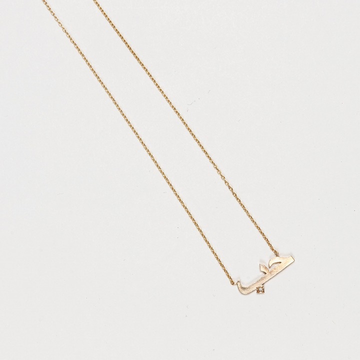 mikia × Fatima Morocco　ホッブ ワンポイントダイヤネックレス