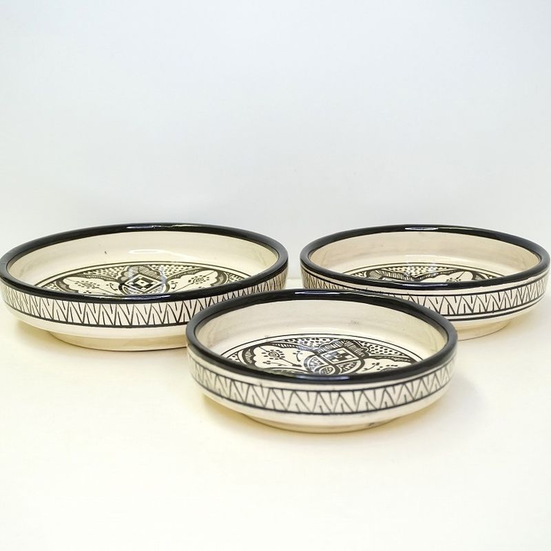 モロッコ3大陶器】サフィ プレート ブラック S | 大原真樹セレクト