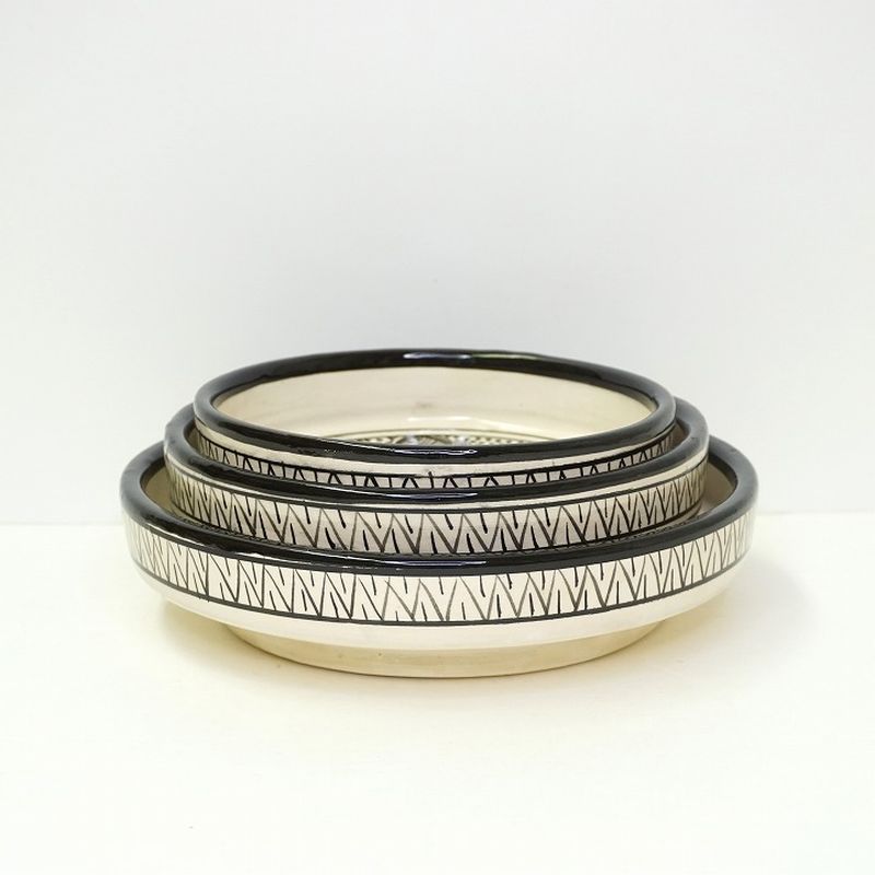 モロッコ3大陶器】サフィ プレート ブラック S | 大原真樹セレクト