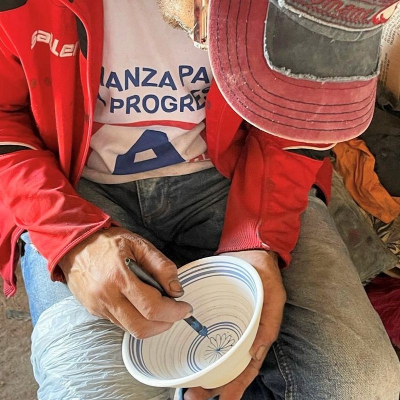 【モロッコ3大陶器】サフィ　プレート　ブラック 　S