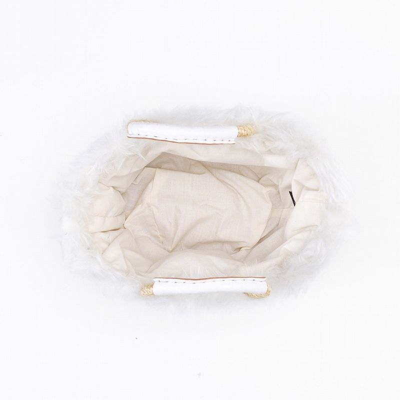 エコファーバスケットM ホワイト