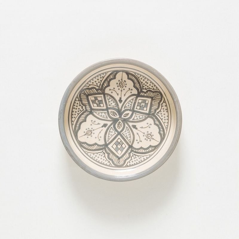 【モロッコ3大陶器】サフィ プレート グレー S