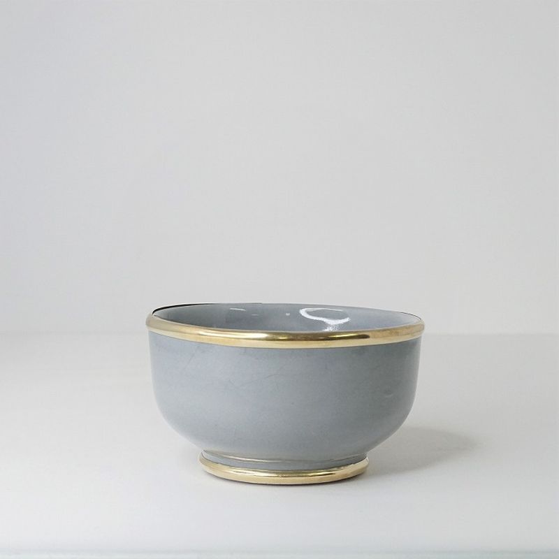 【モロッコ3大陶器/サフィ】セラミックボウルメタル付き グレー