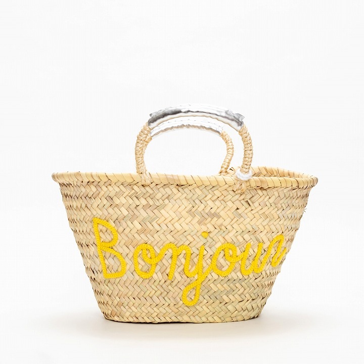 タッセルメッセージバスケット Bonjour イエロー