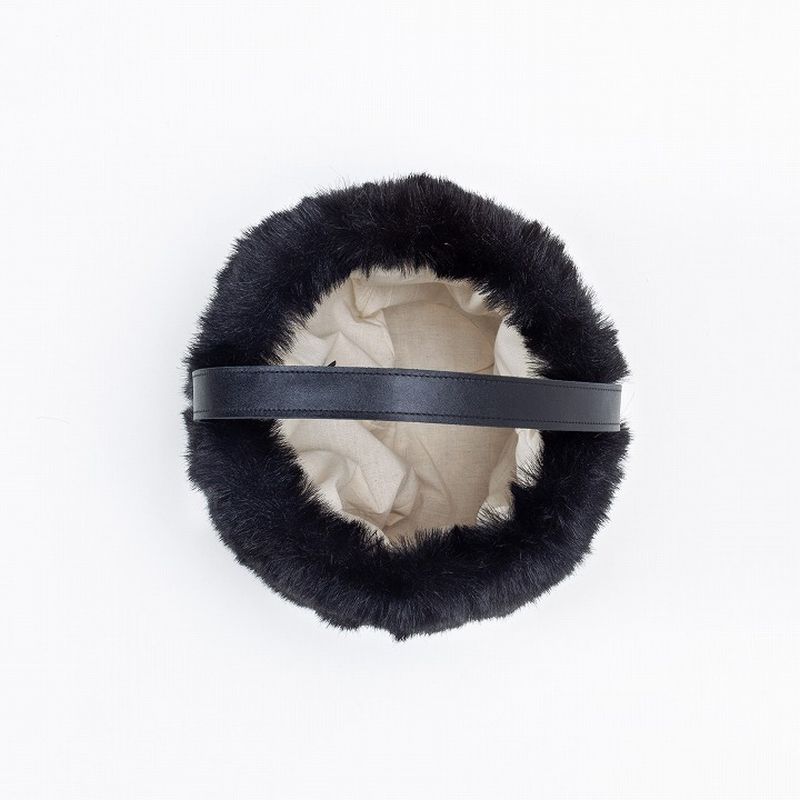 エコファーレザーハンドルバケツ　ブラック