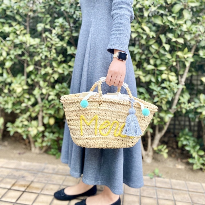 タッセルメッセージバスケット Merci イエロー