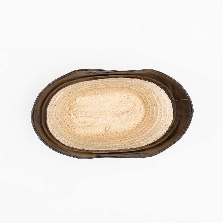 ホールハンドルレザーバスケット ブラック