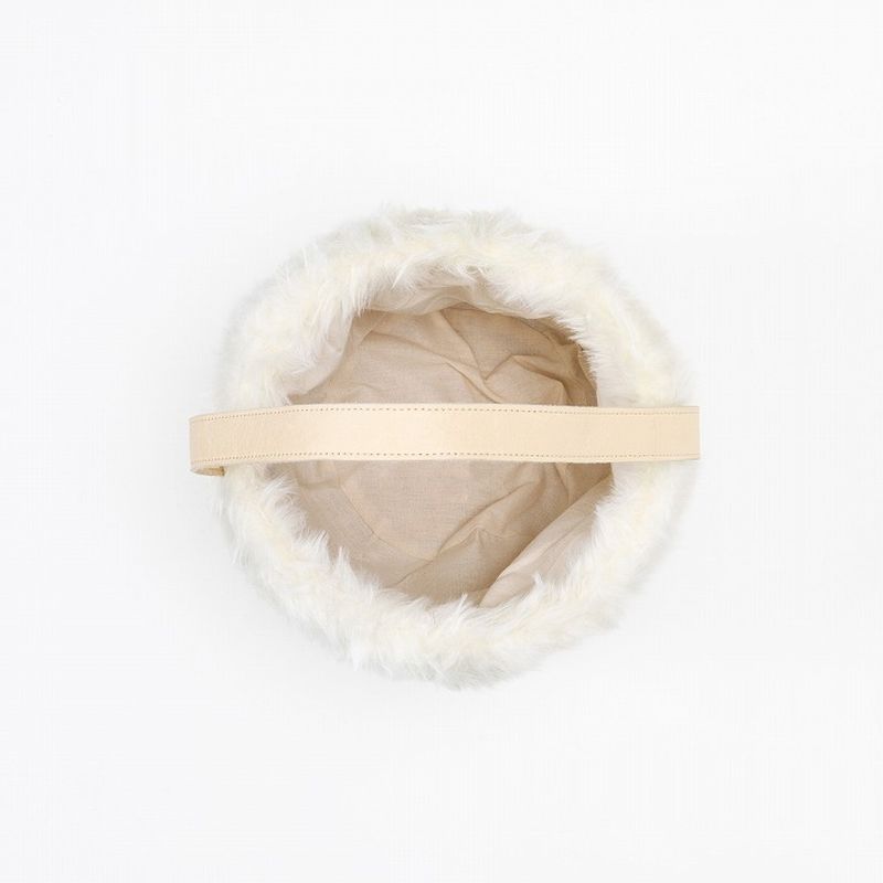 エコファーレザーハンドルバケツ　ホワイト