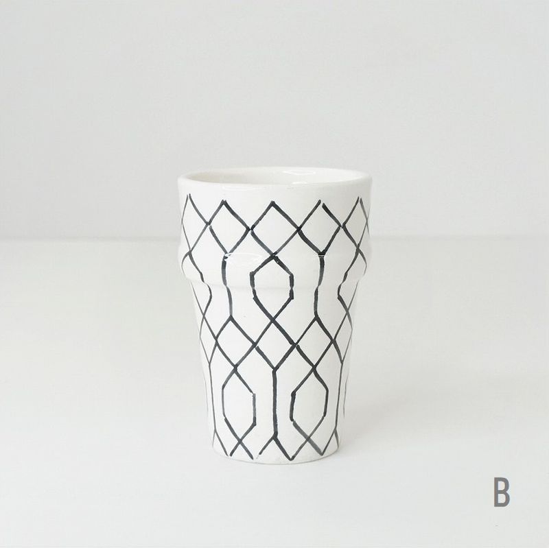 モロッコ3大陶器/サフィ】セラミックコップ S ブラック | 大原真樹