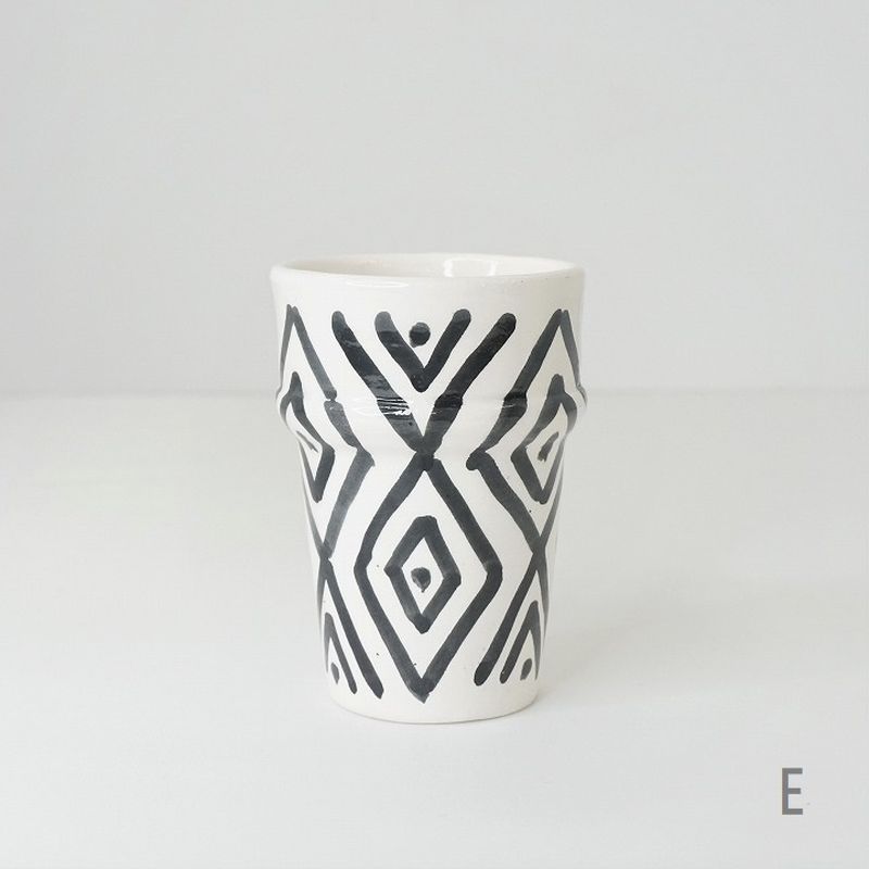 モロッコ3大陶器/サフィ】セラミックコップ S ブラック | 大原真樹