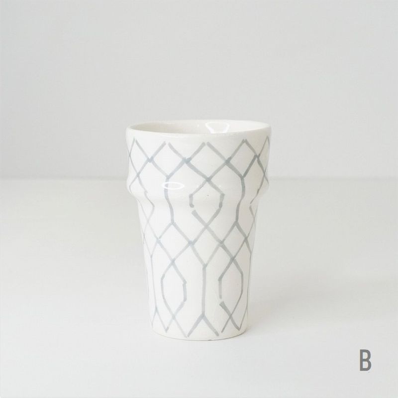 【モロッコ3大陶器/サフィ】セラミックコップ　S　グレー