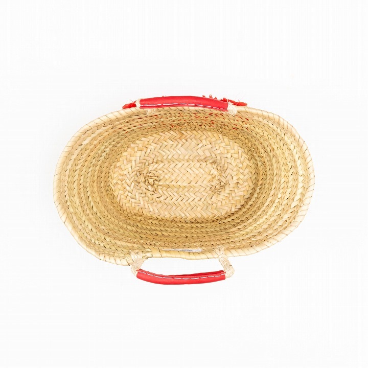 ハートフリンジバスケット レッド