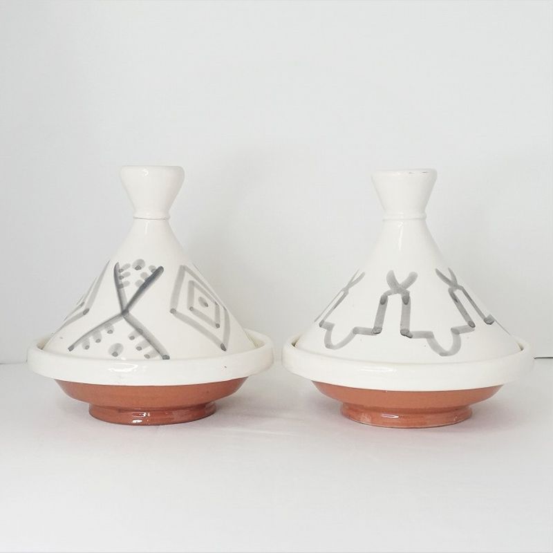 【モロッコ3大陶器/サフィ】セラミックタジン グレー