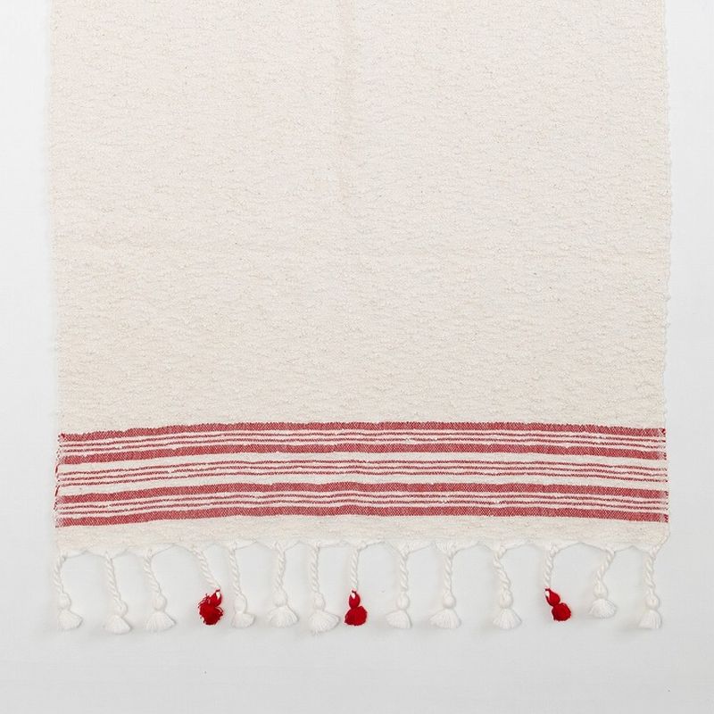 フリンジタオル2　L　レッド