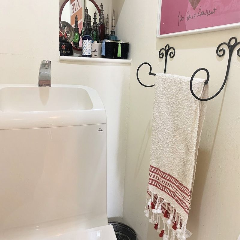 フリンジタオル2　L　レッド