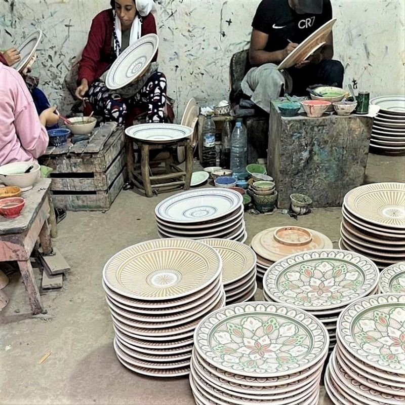 【モロッコ3大陶器】サフィ　ワインカップ　グレー