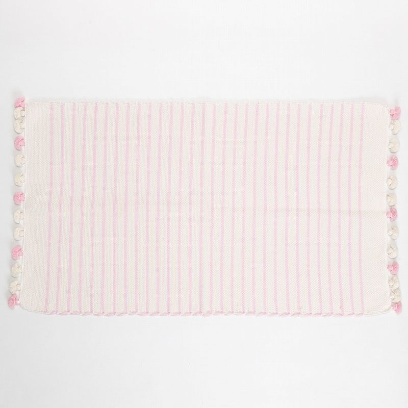 ポンポンバスマット　ピンク