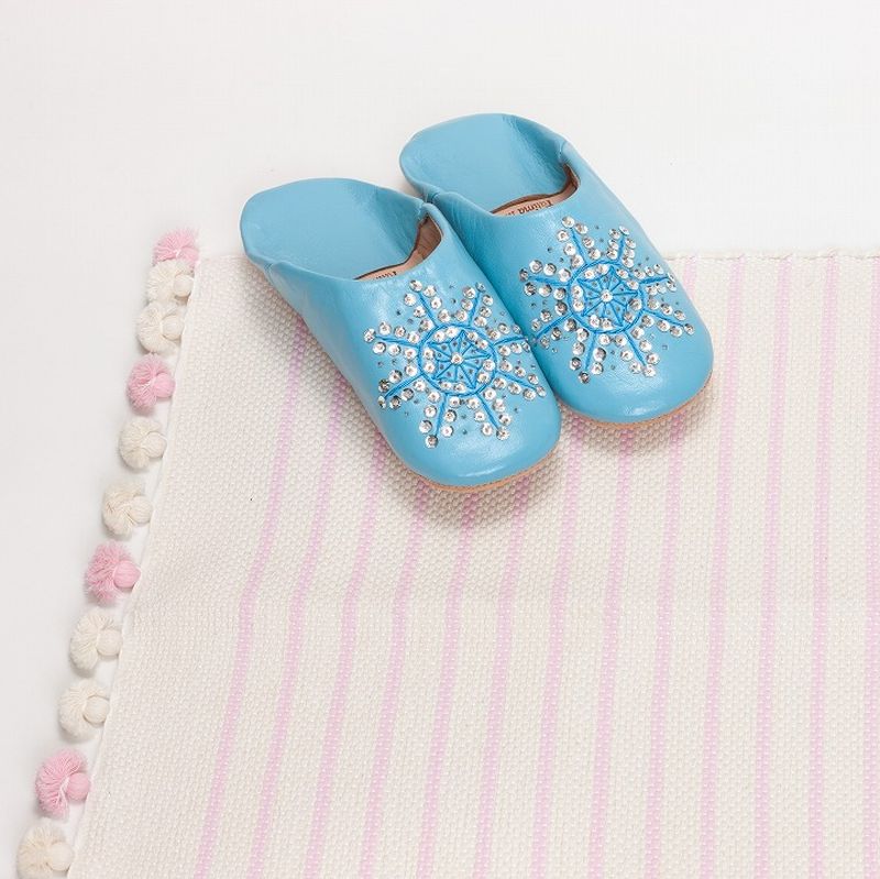 ポンポンバスマット　ピンク