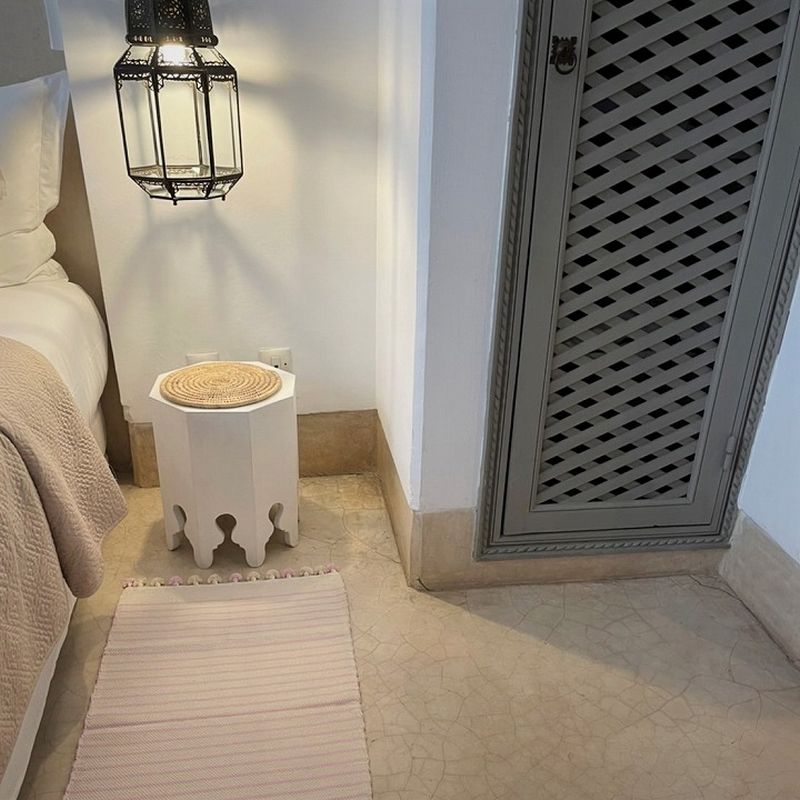 ポンポンバスマット　ブルー