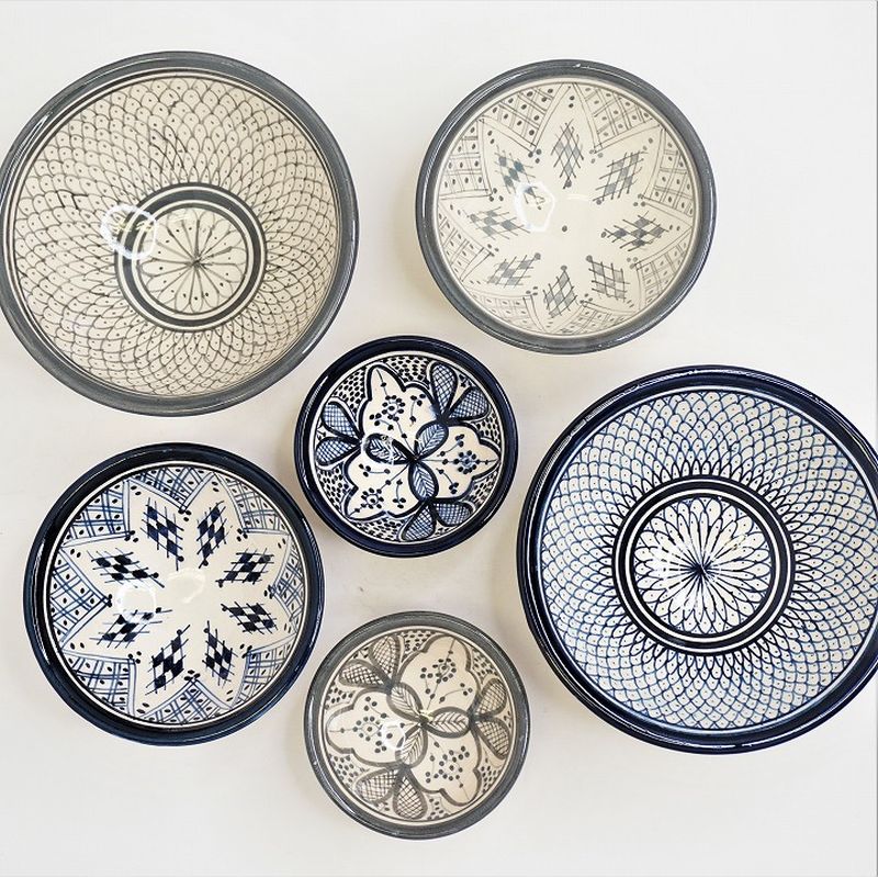 【モロッコ3大陶器】サフィ　サラダボウル　S