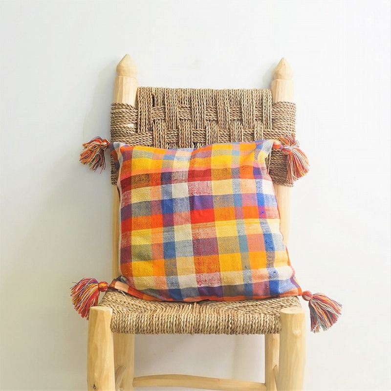 ヴィンテージクロスクッションカバーA