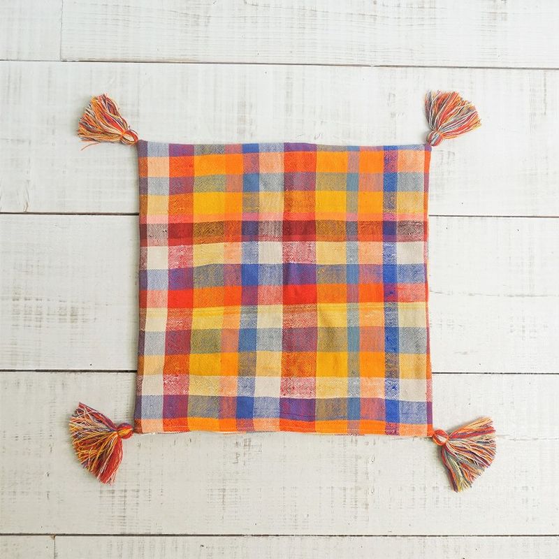 ヴィンテージクロスクッションカバーA