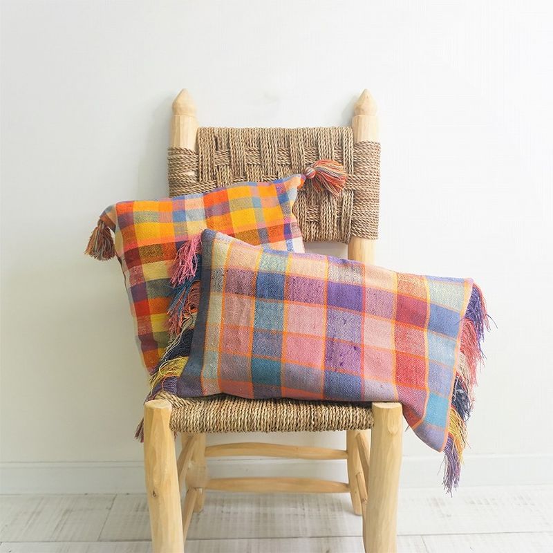 ヴィンテージクロスクッションカバーA