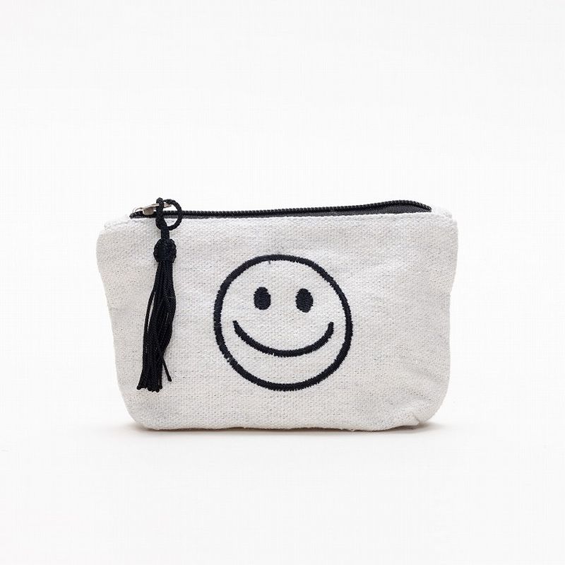 ポシュタL h.p モロッコ ポーチ スムスム semsem SCHOOL TIE FABRIC SEMICIRCLE POUCH – PUEBCO ONLINE STORE