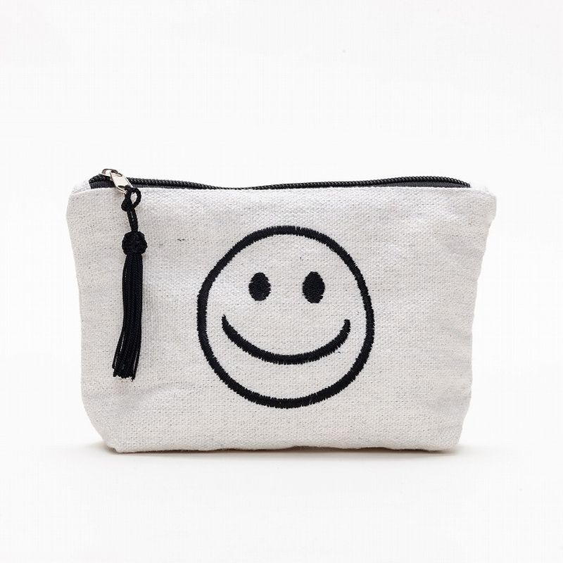 スマイルホワイトポーチ　ブラック