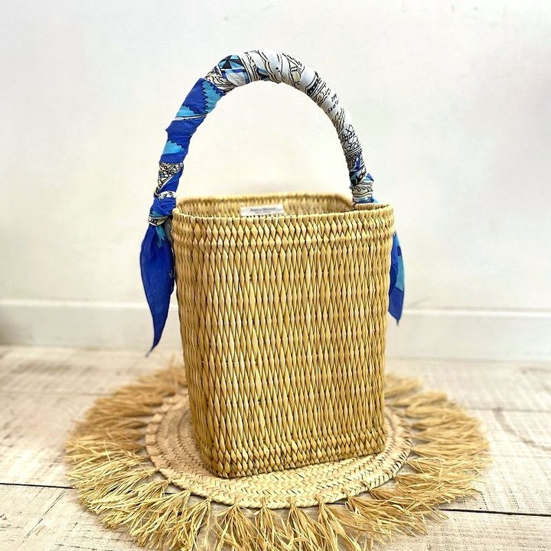 スカーフ モロッコ柄 ブルー