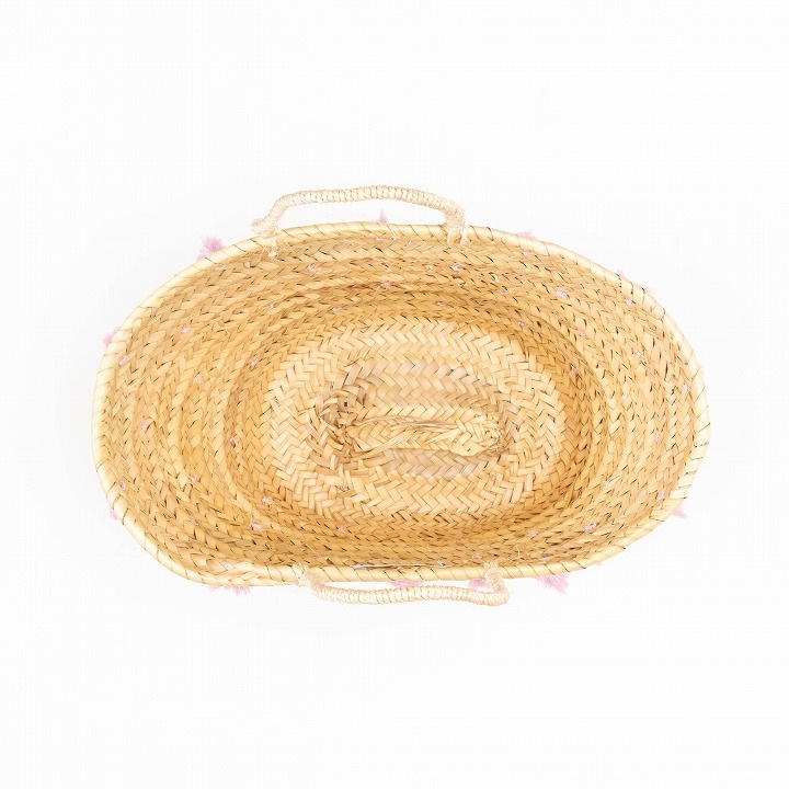 タッセルバスケット ライトピンク